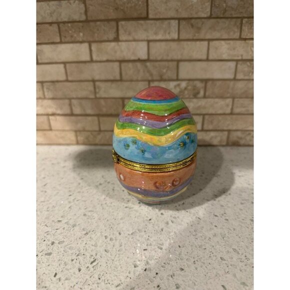 Easter Spring Time‎ Egg trinket box - - Picture 1 of 3